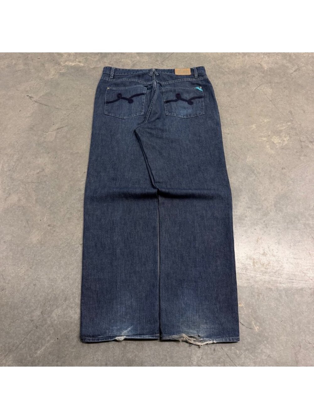 2000s LRG Embroidered Baggy Denim Jeans 36W
